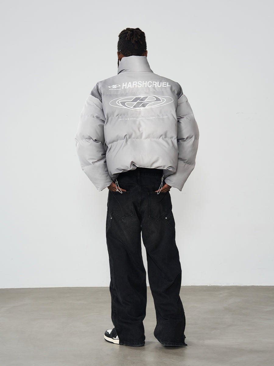 HARSH and CRUEL Silver-Tone Puffer Jacket