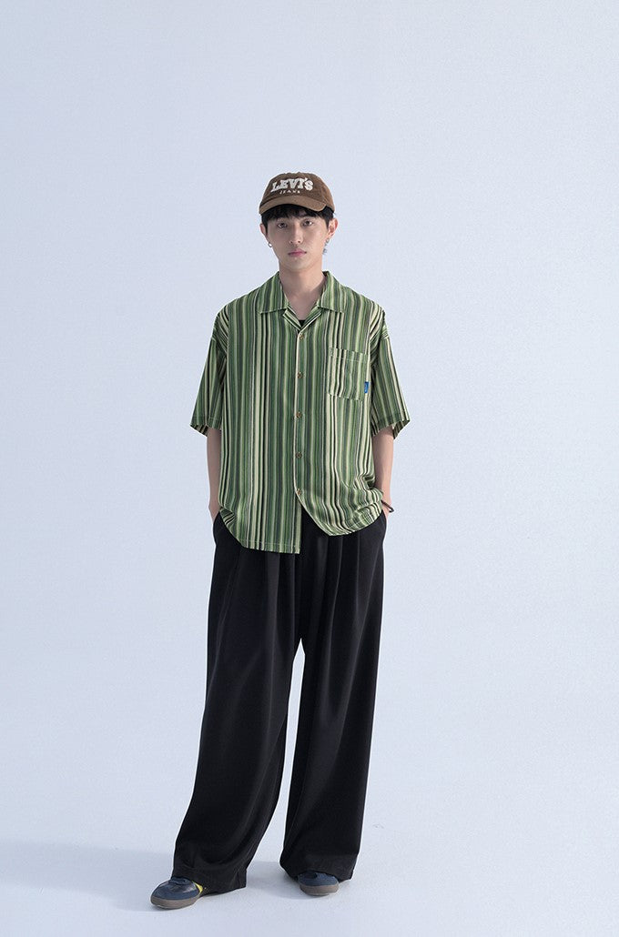 Mentmate Retro-Striped Button Up