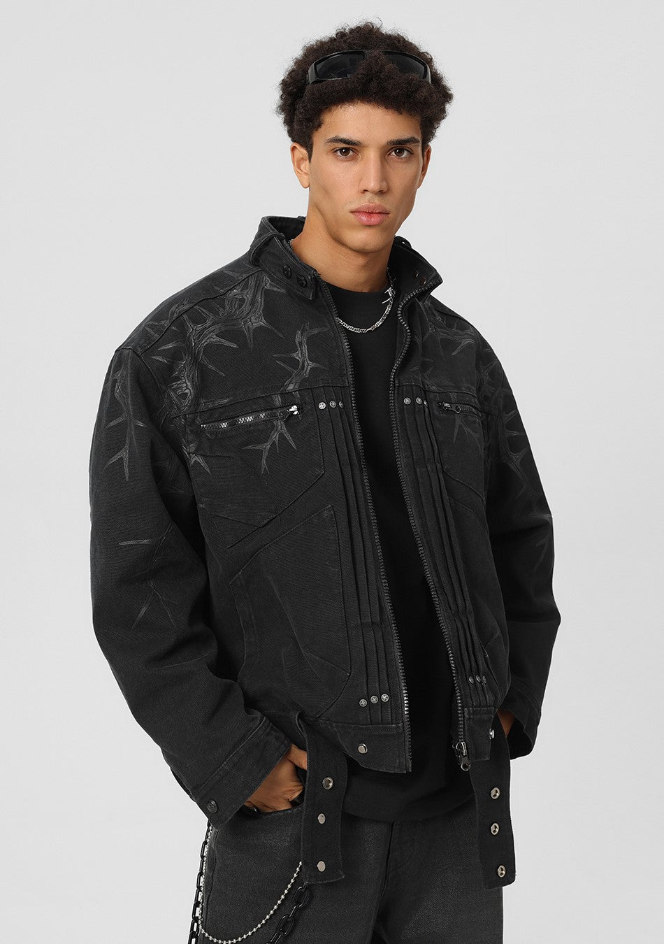 JHYQ Embossed Thorn Heavyweight Jacket