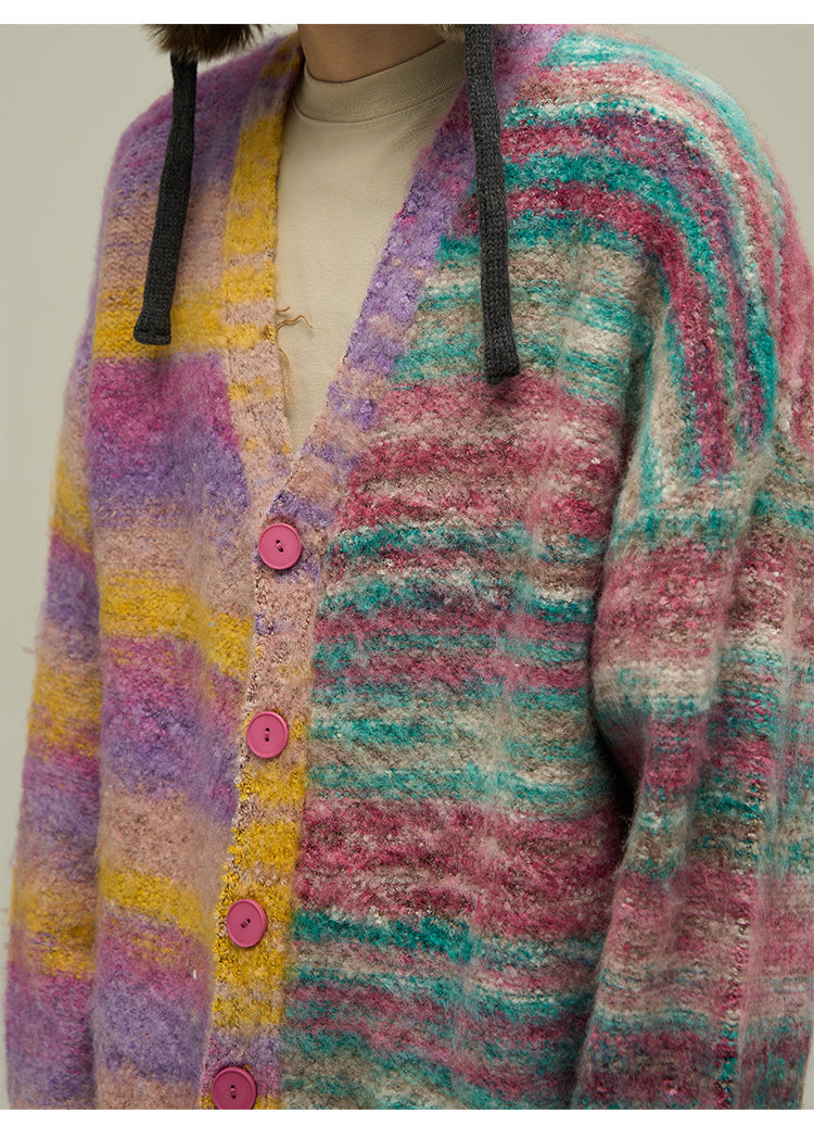 WLNEXT "Dopamine" Contrast Cardigan