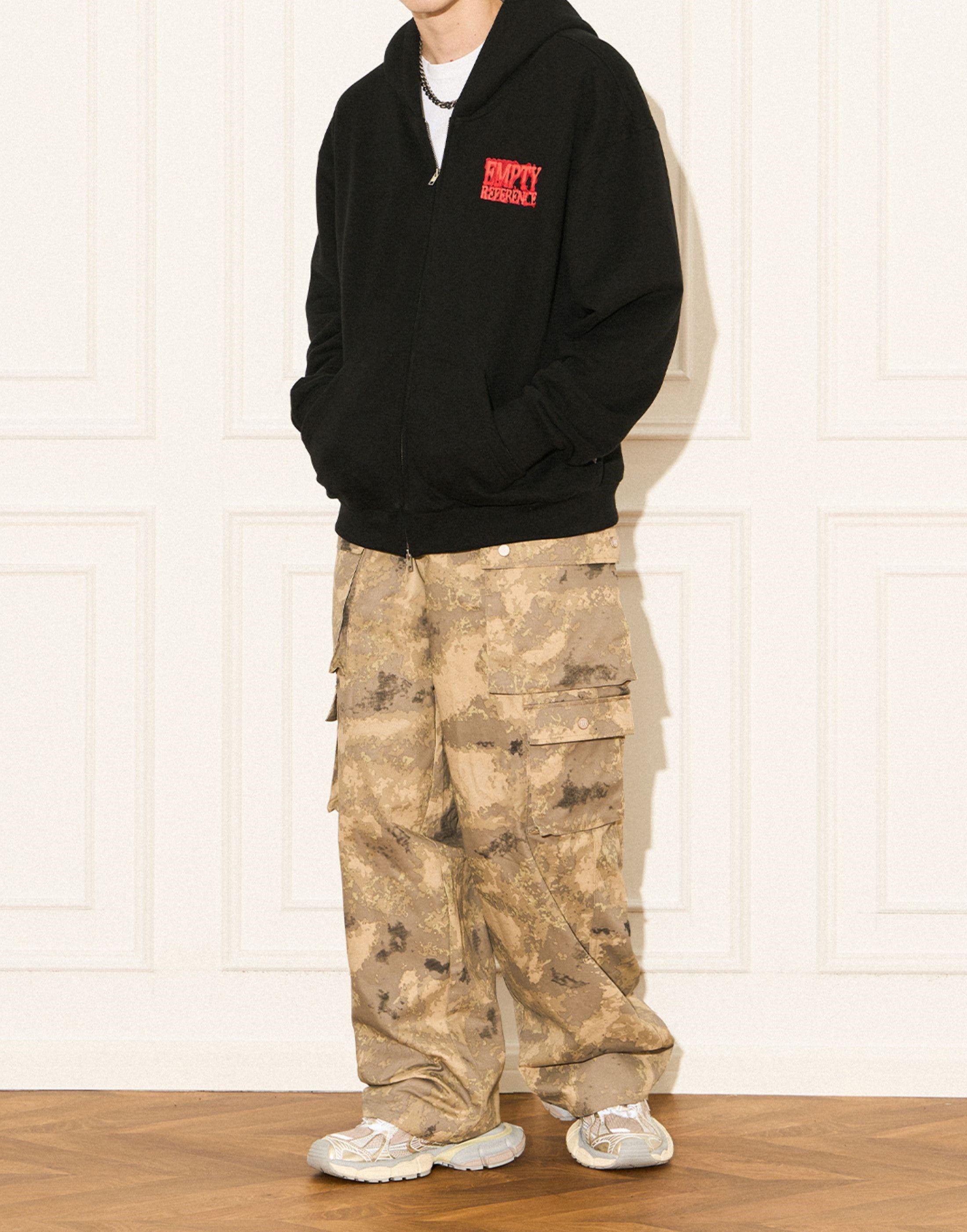 EMPTY REFERENCE Camoflauge Multipocket Cargo Pants