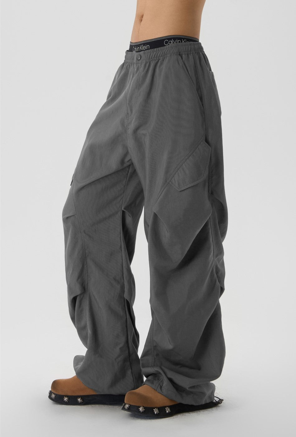 JHYQ Pleated Parachute Pants