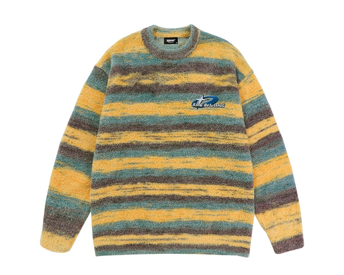 BJHG Contrast Painted Stripe Sweater