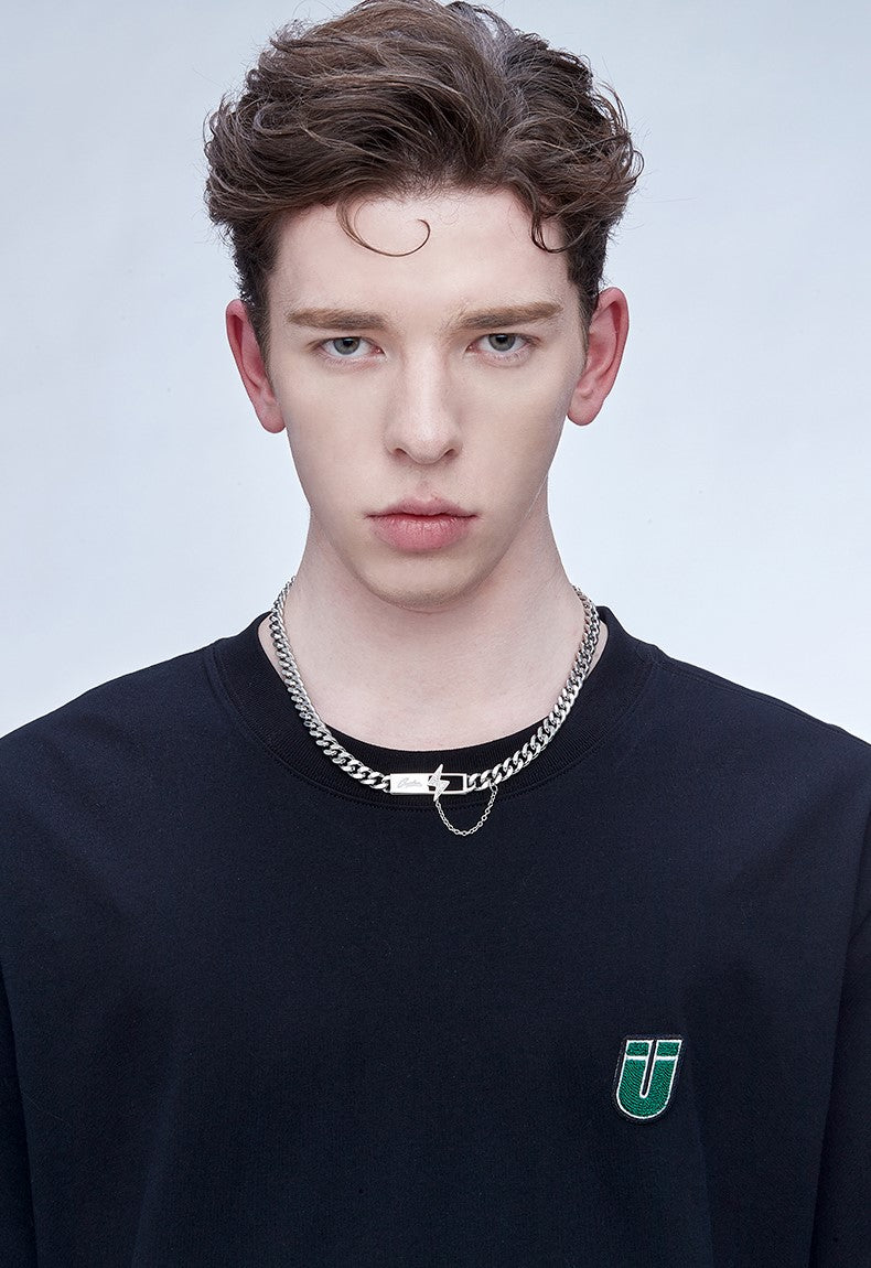 GUUKA "Lightning Bar" Double Chain Necklace