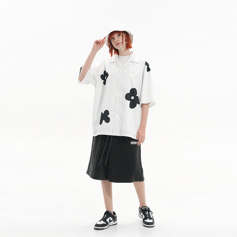 HARSH and CRUEL Solitary Flower Button-Up
