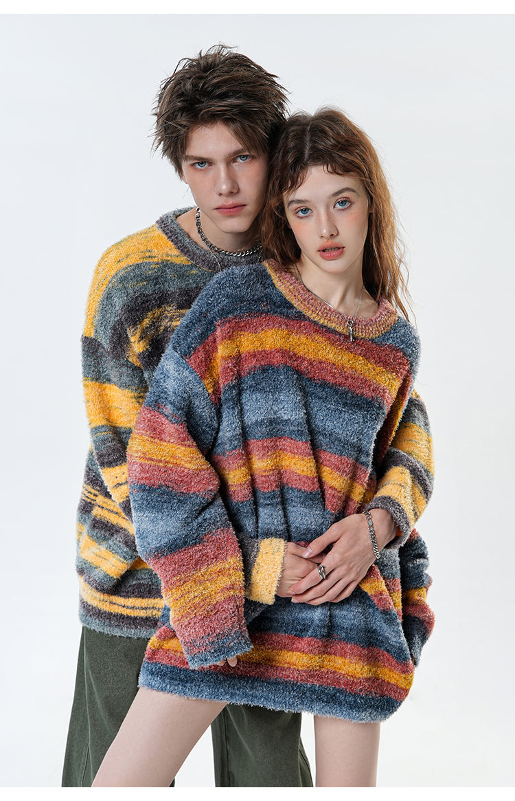 BJHG Contrast Painted Stripe Sweater