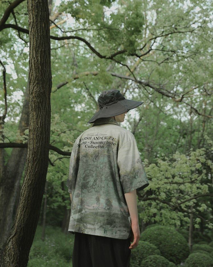 HARSH and CRUEL Painted Autumn Button-Up