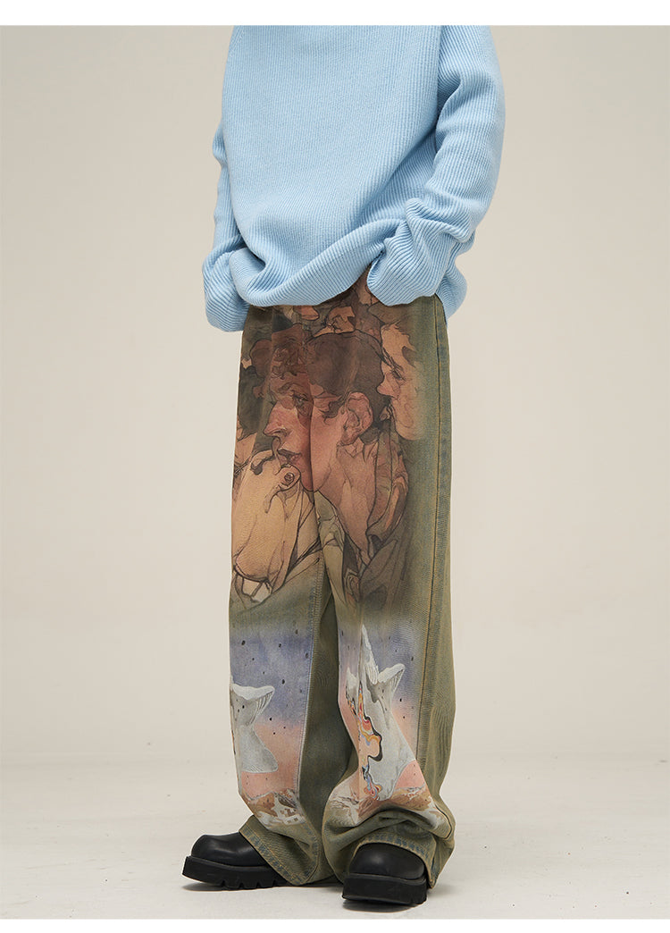 HJK Exclusive Oil Painted Jeans