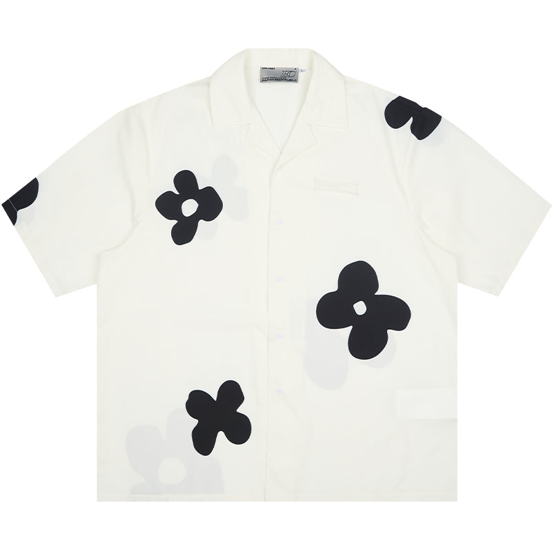 HARSH and CRUEL Solitary Flower Button-Up