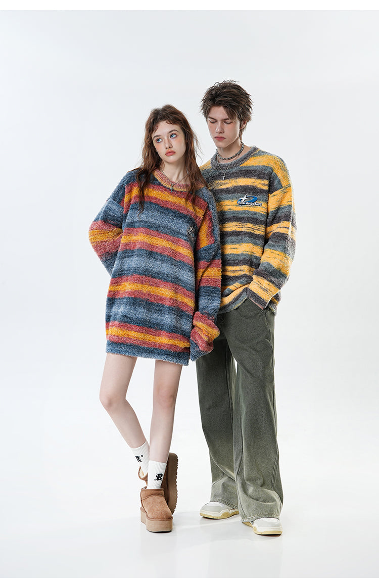 BJHG Contrast Painted Stripe Sweater
