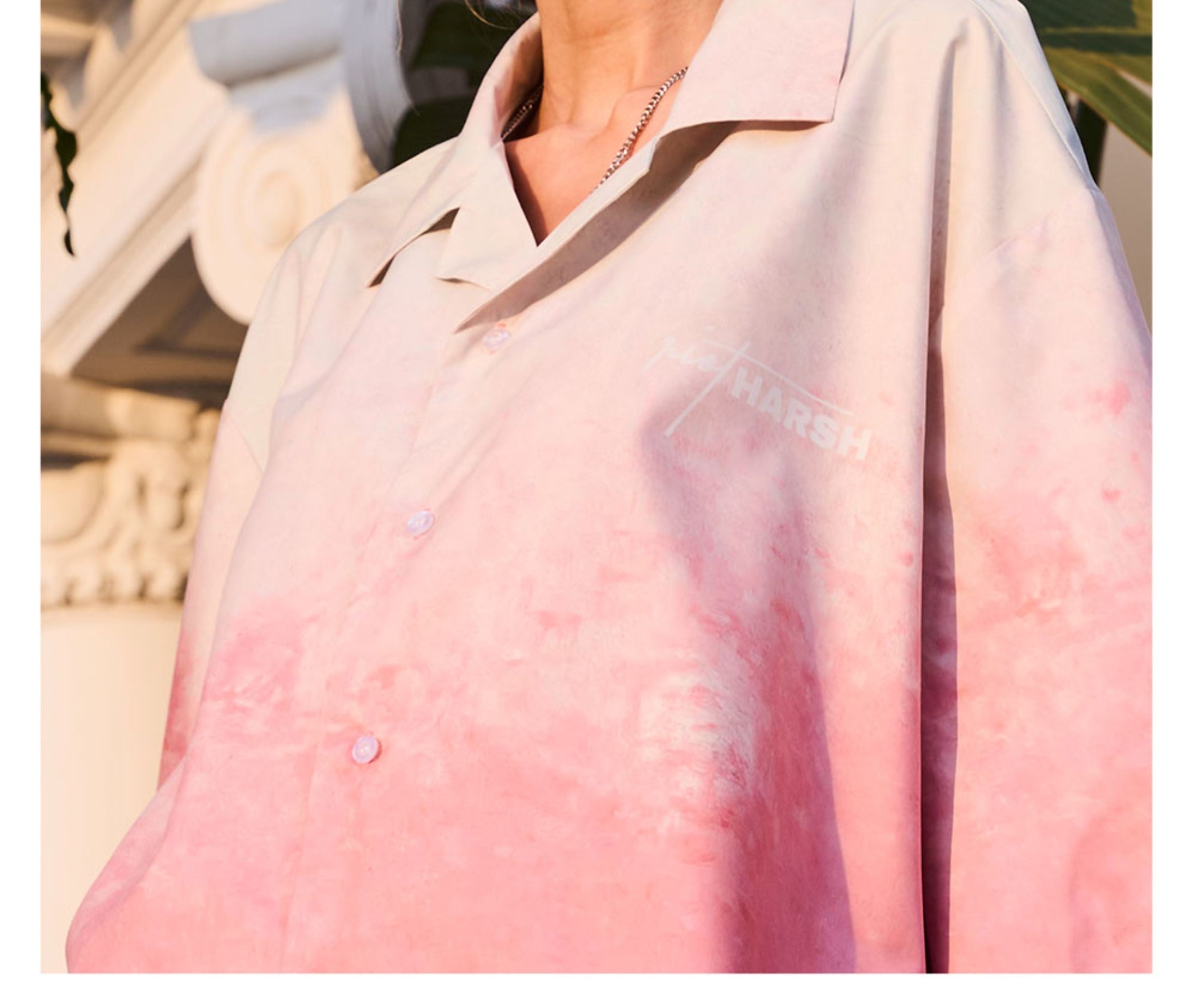 HARSH and CRUEL Painted Sunset Button-Up