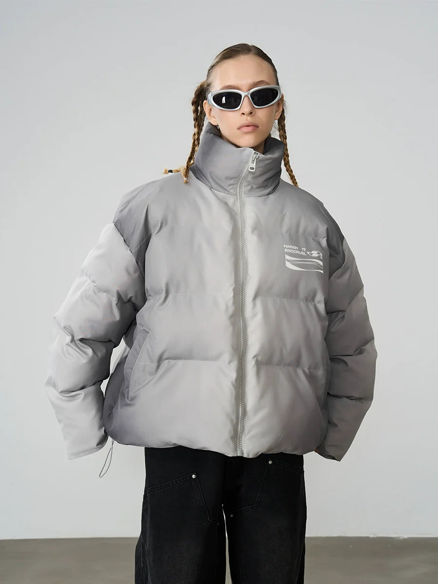 HARSH and CRUEL Silver-Tone Puffer Jacket