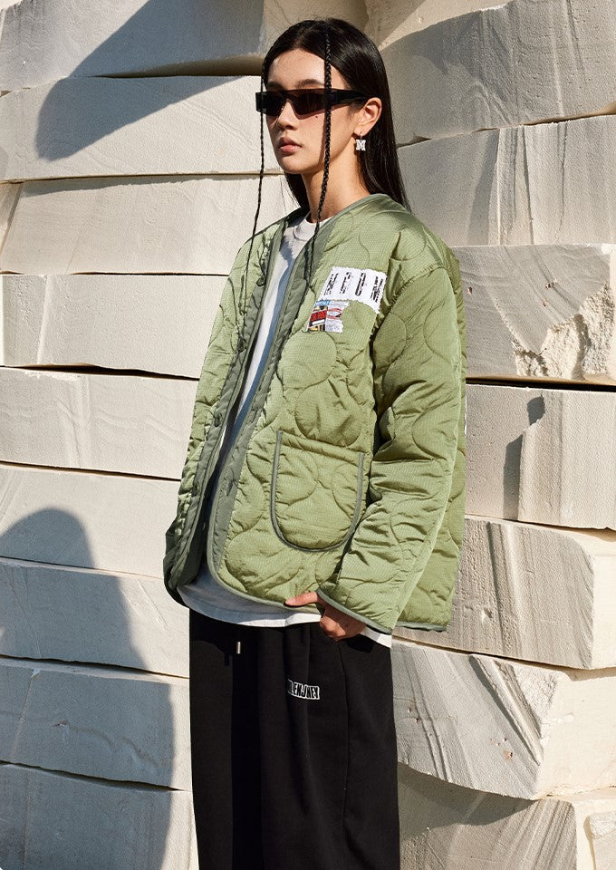 MEDM Patched Flyer Quilted Jacket