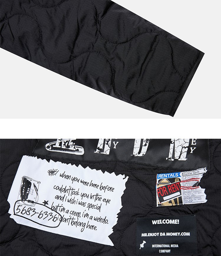 MEDM Patched Flyer Quilted Jacket