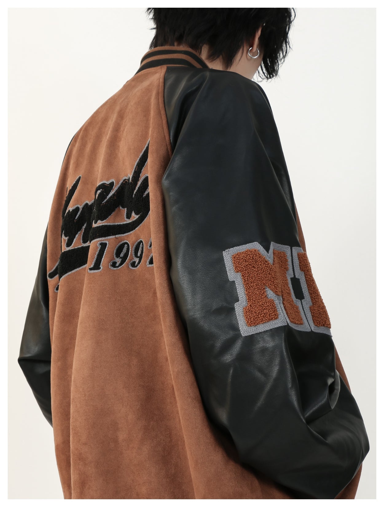MRNEARLY "1997" Suede Varsity Jacket