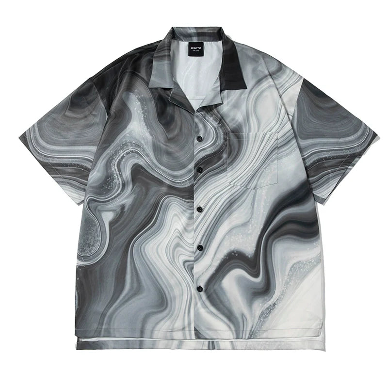 NOSAW Marble Button Up Shirt