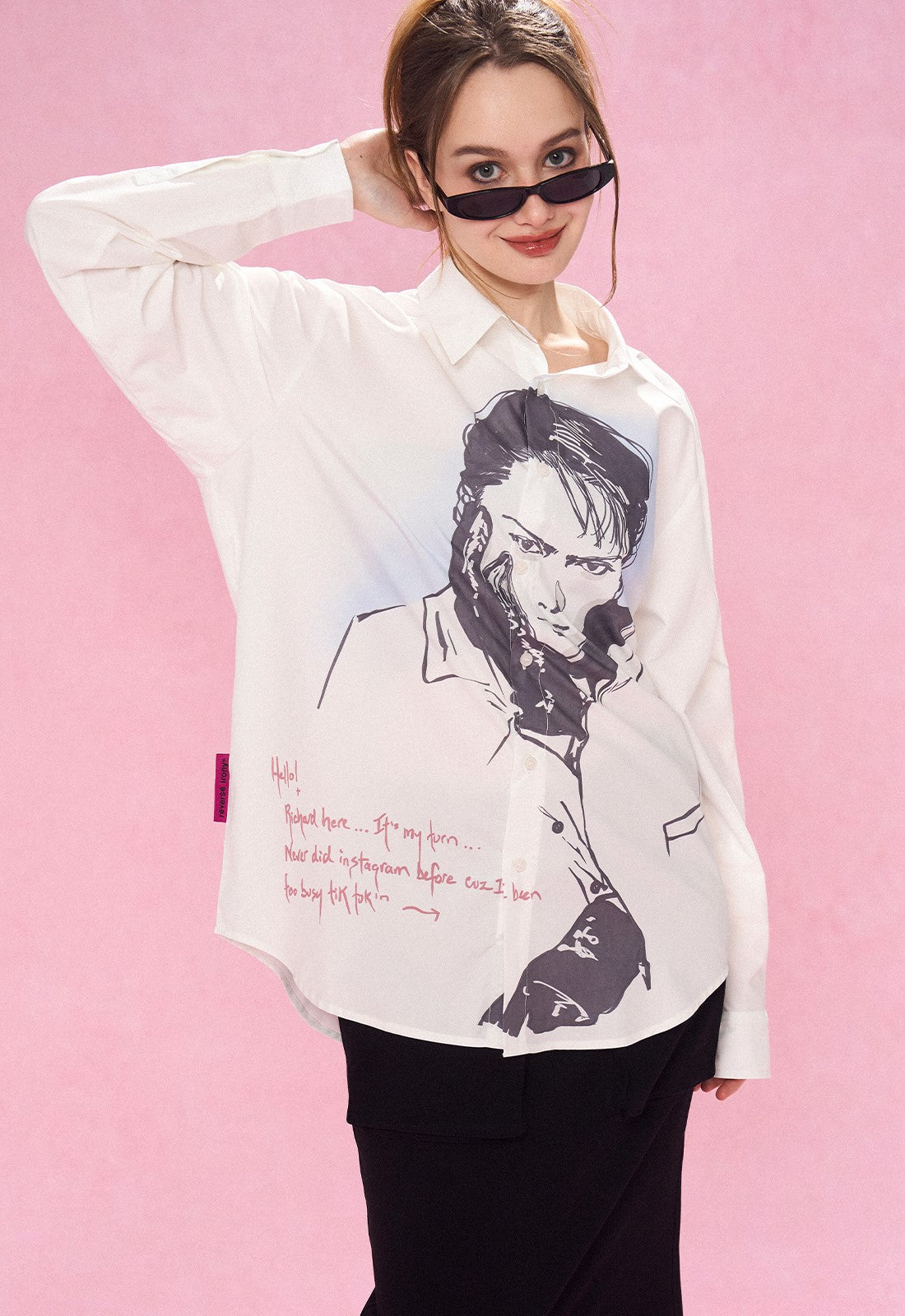 REVERSE IRONY Portrait Button Long Sleeve