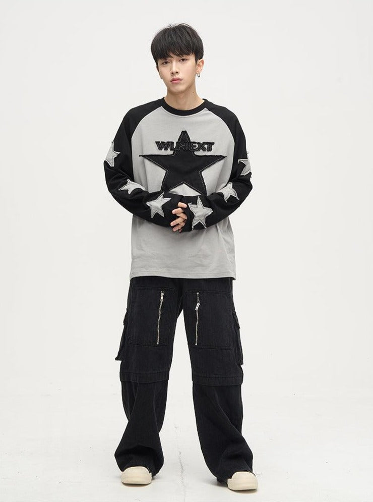 WLNEXT Patchwork Longsleeve Shirt