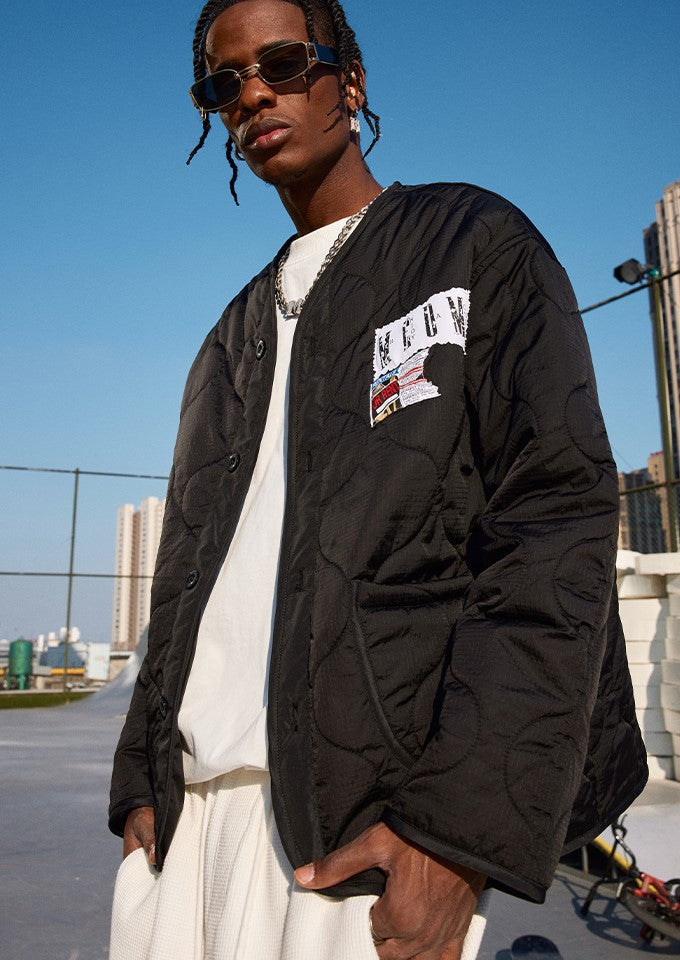 MEDM Patched Flyer Quilted Jacket