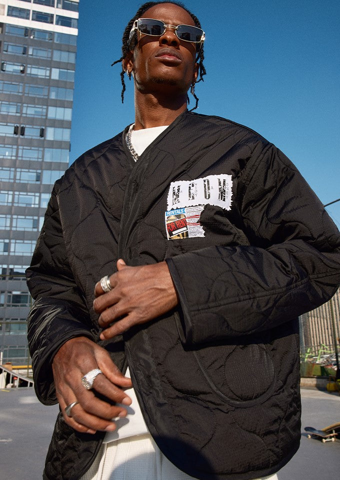 MEDM Patched Flyer Quilted Jacket