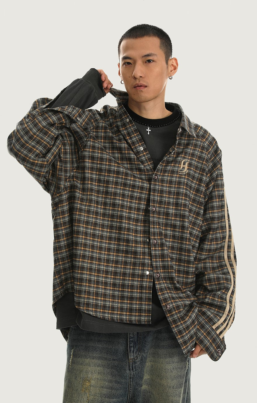 JHYQ Retro Striped Flannel