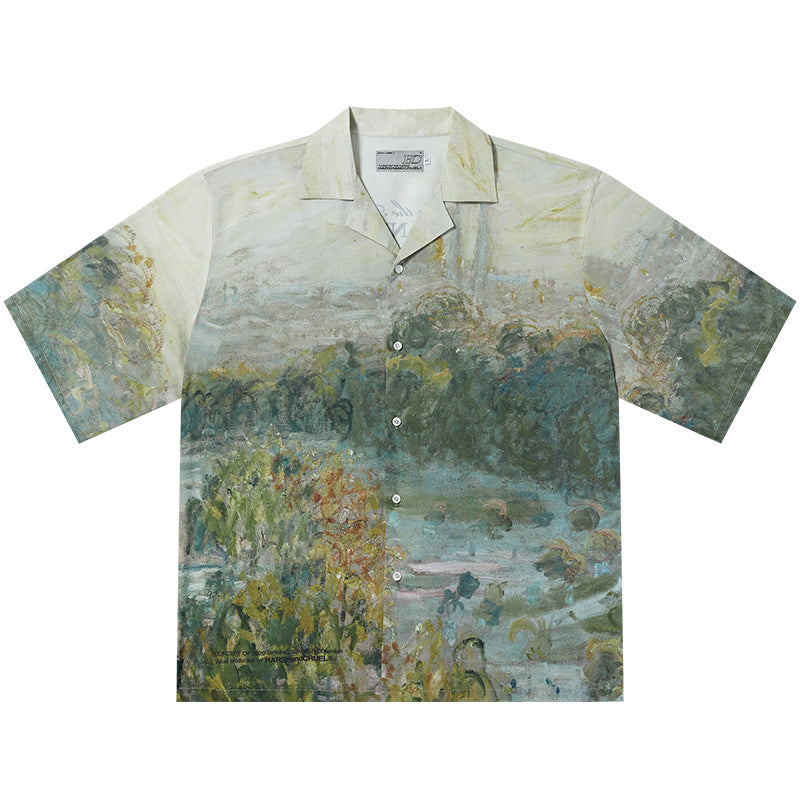 HARSH and CRUEL Painted Autumn Button-Up