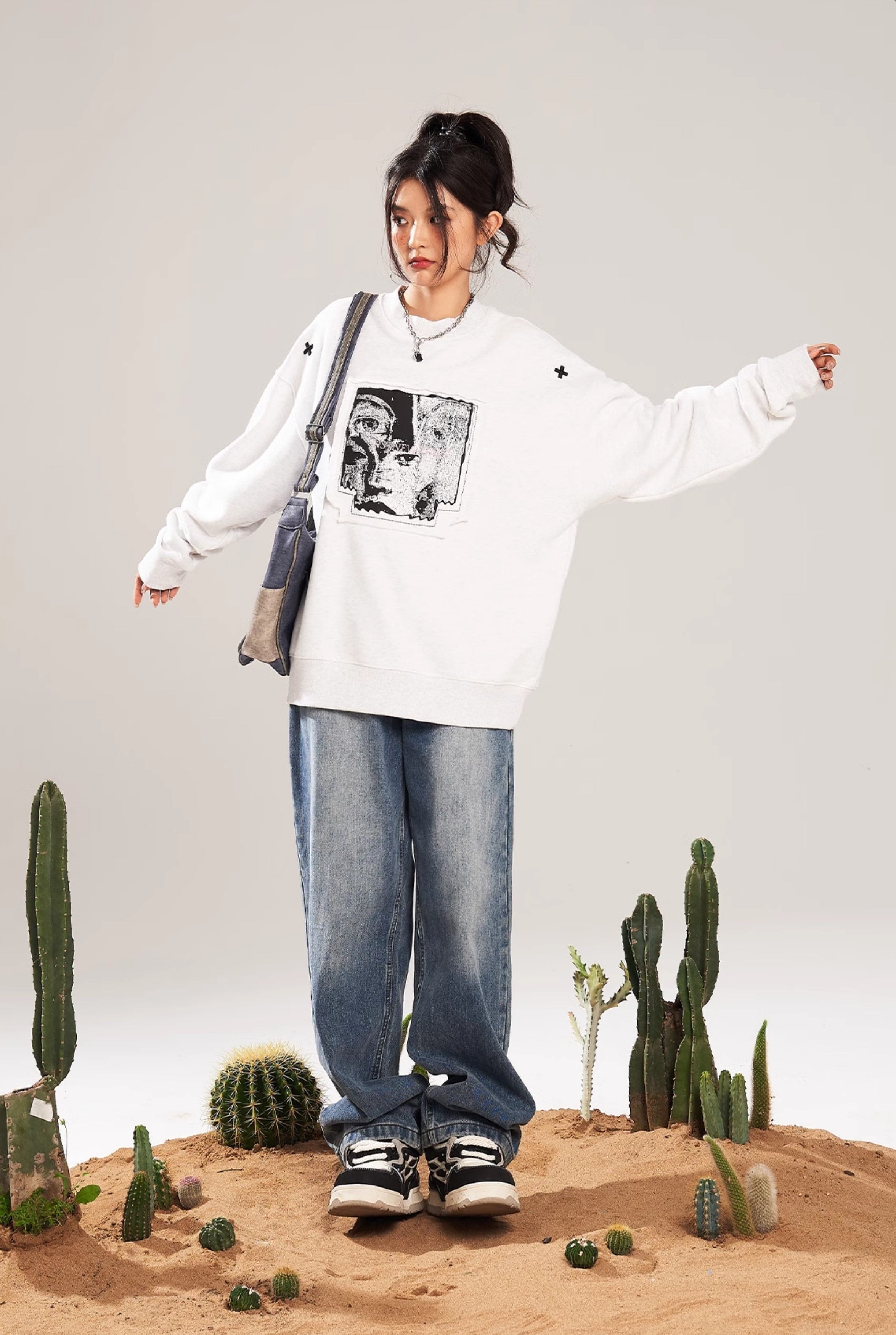 NSTNEW START "Visions" Collage Sweater