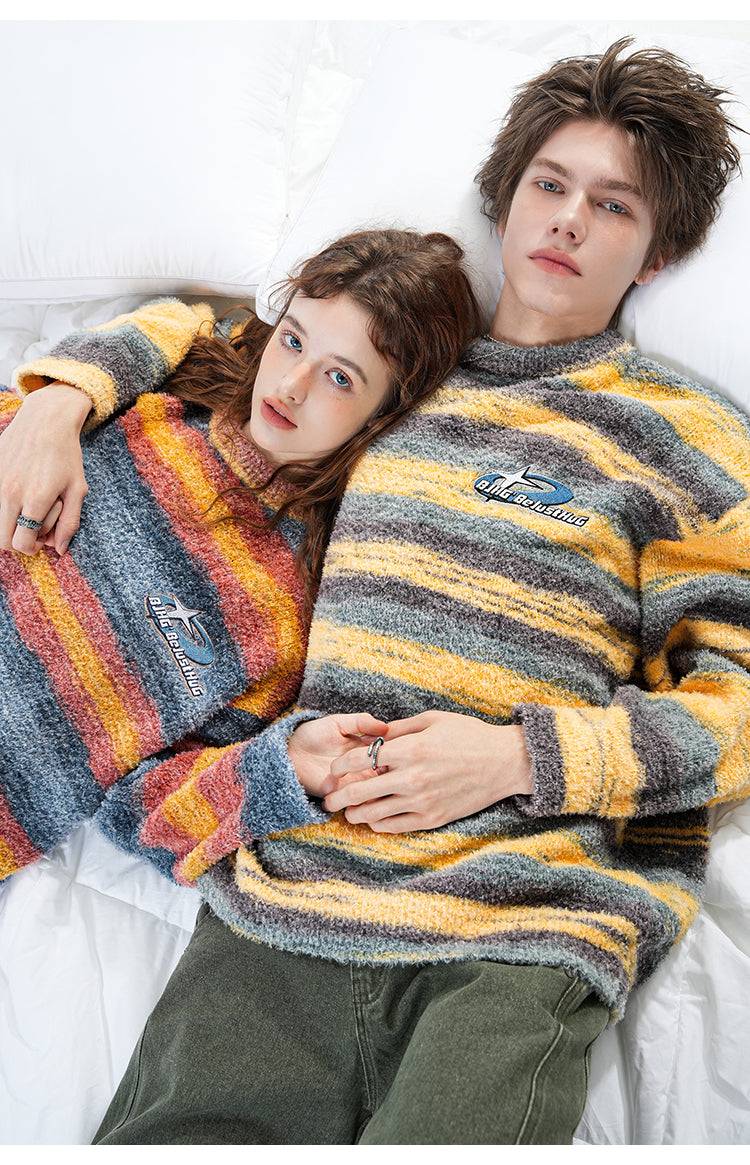 BJHG Contrast Painted Stripe Sweater