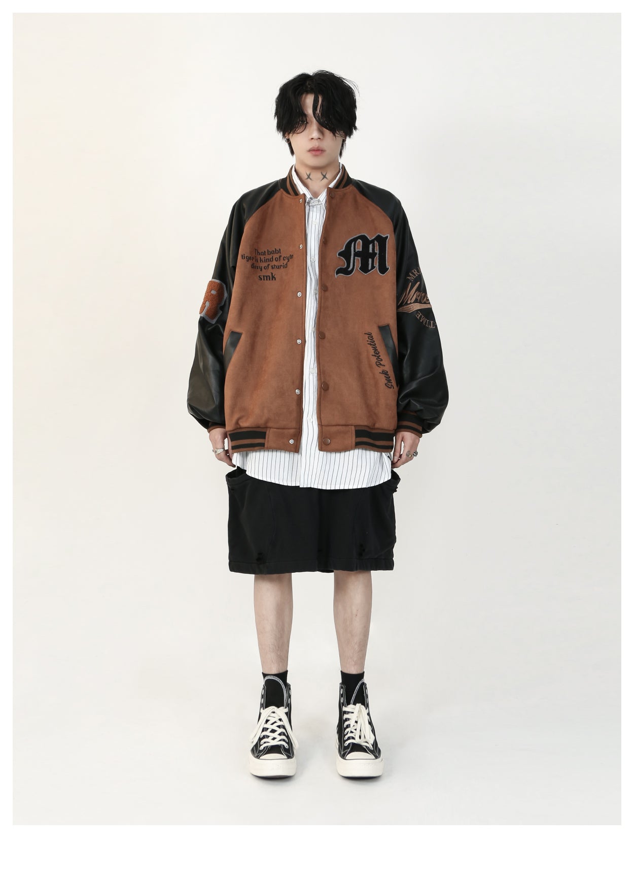 MRNEARLY "1997" Suede Varsity Jacket