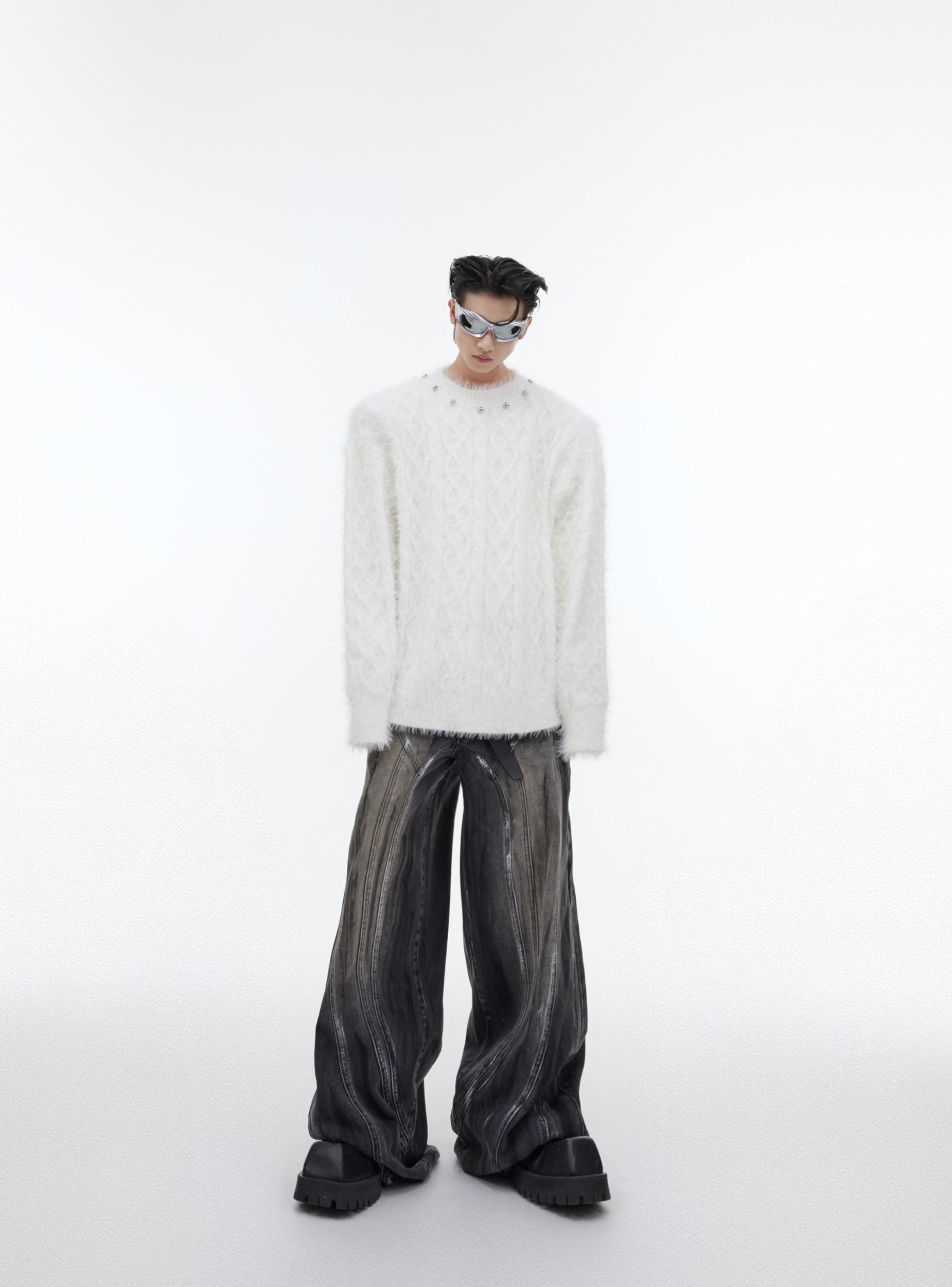 CulturE Studded Collar Sweater
