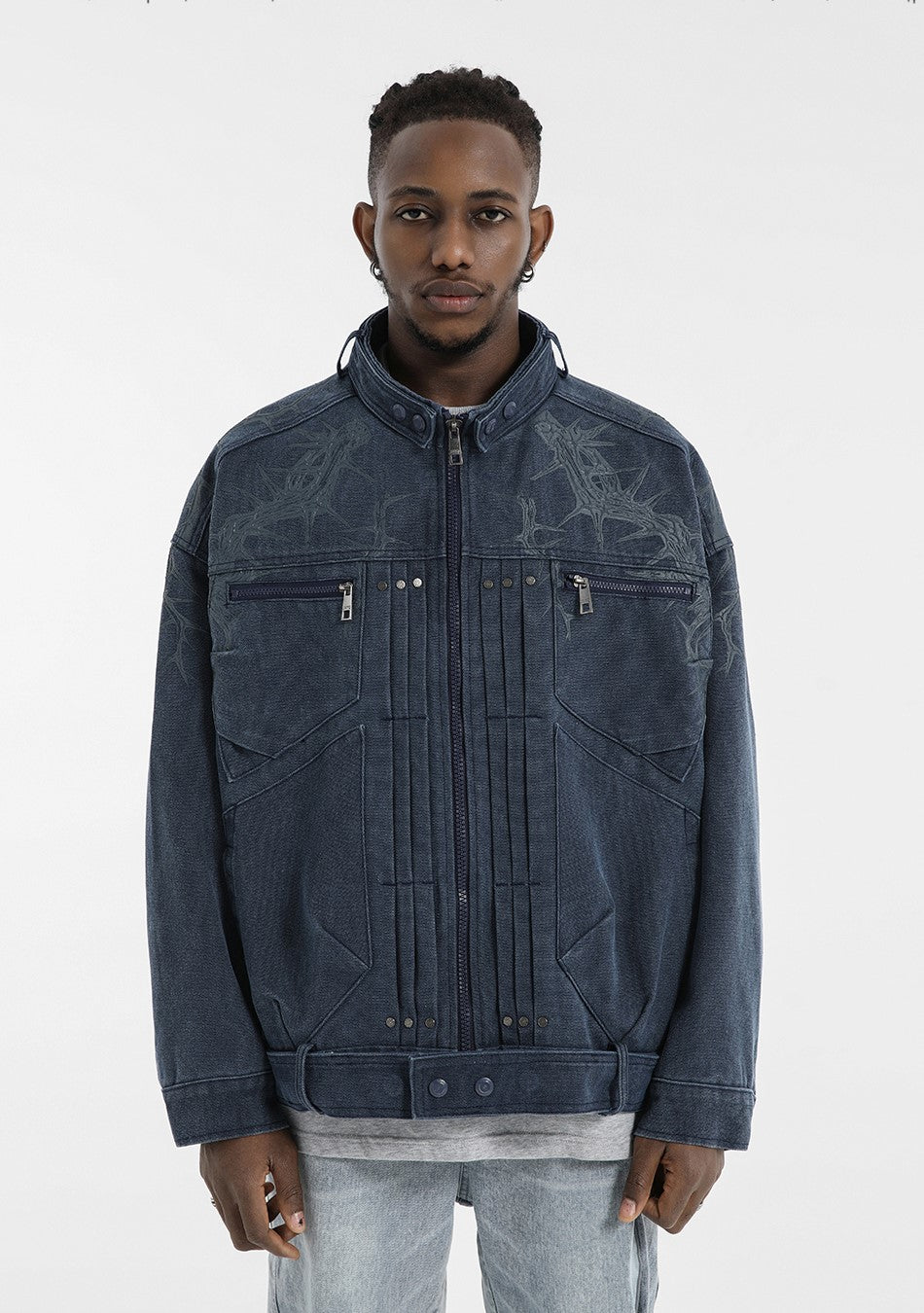 JHYQ Embossed Thorn Heavyweight Jacket