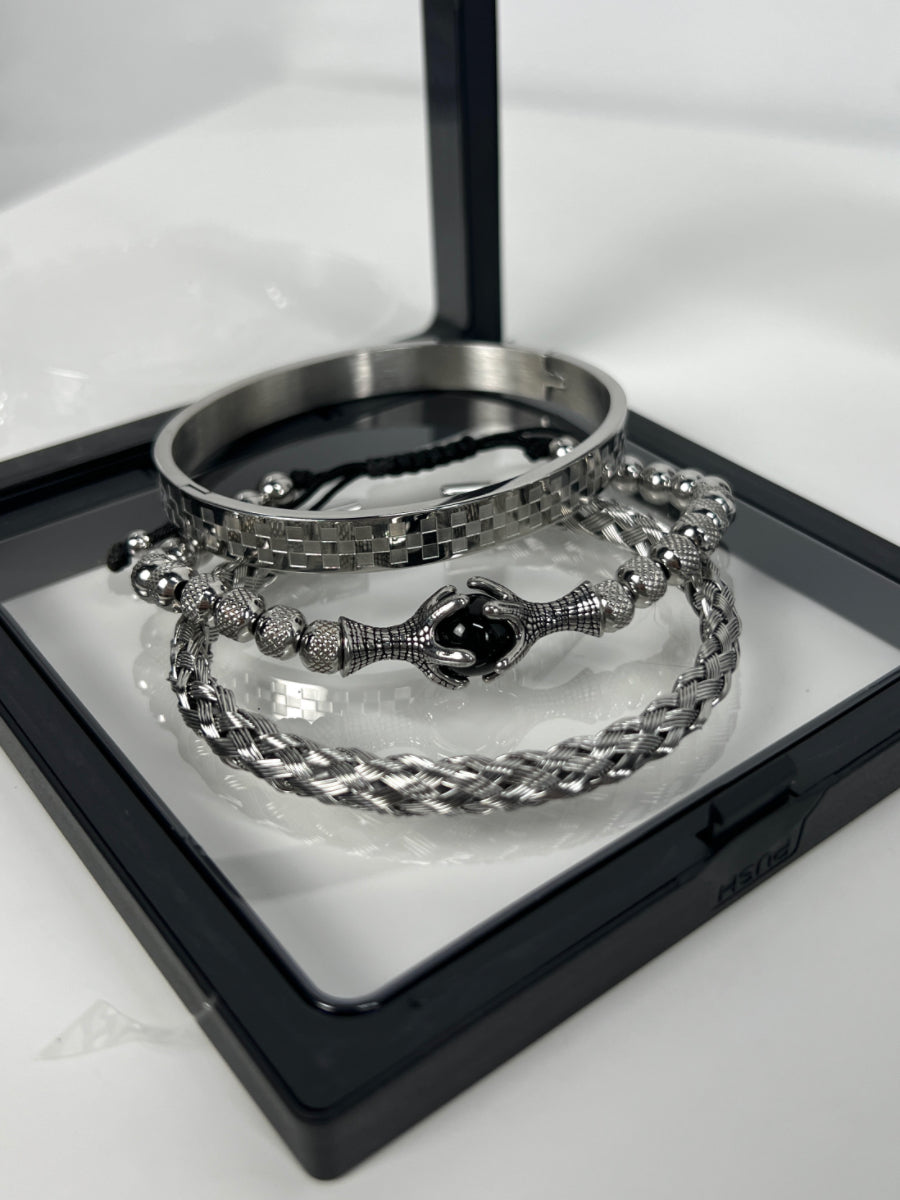 MINBIN "Mittsu" Three-Piece Bracelet Set