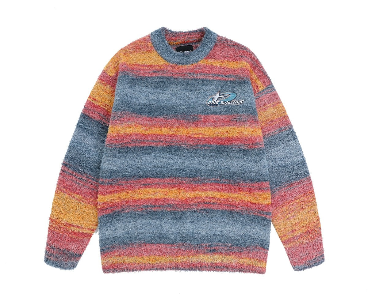 BJHG Contrast Painted Stripe Sweater
