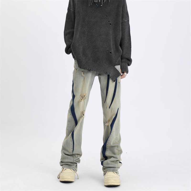 MaxDstr Scratch Ripped Jeans