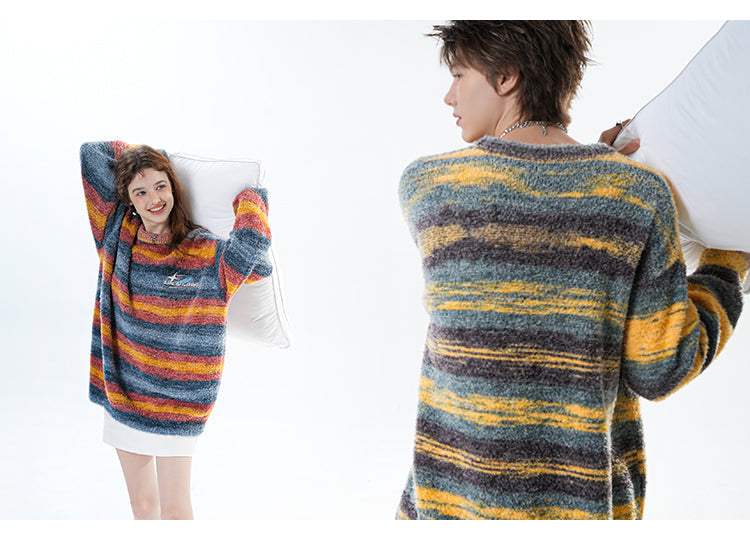 BJHG Contrast Painted Stripe Sweater