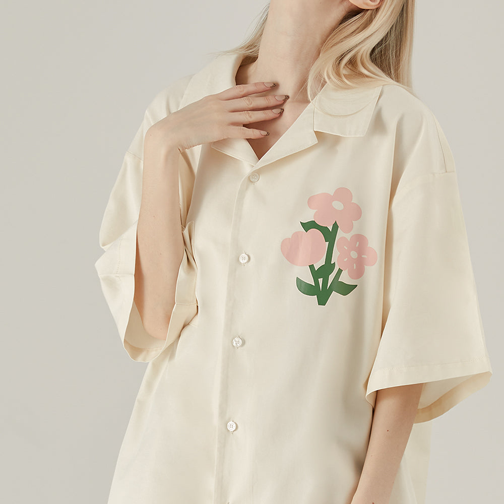 EMPTY REFERENCE Off-White Button-Up Shirt