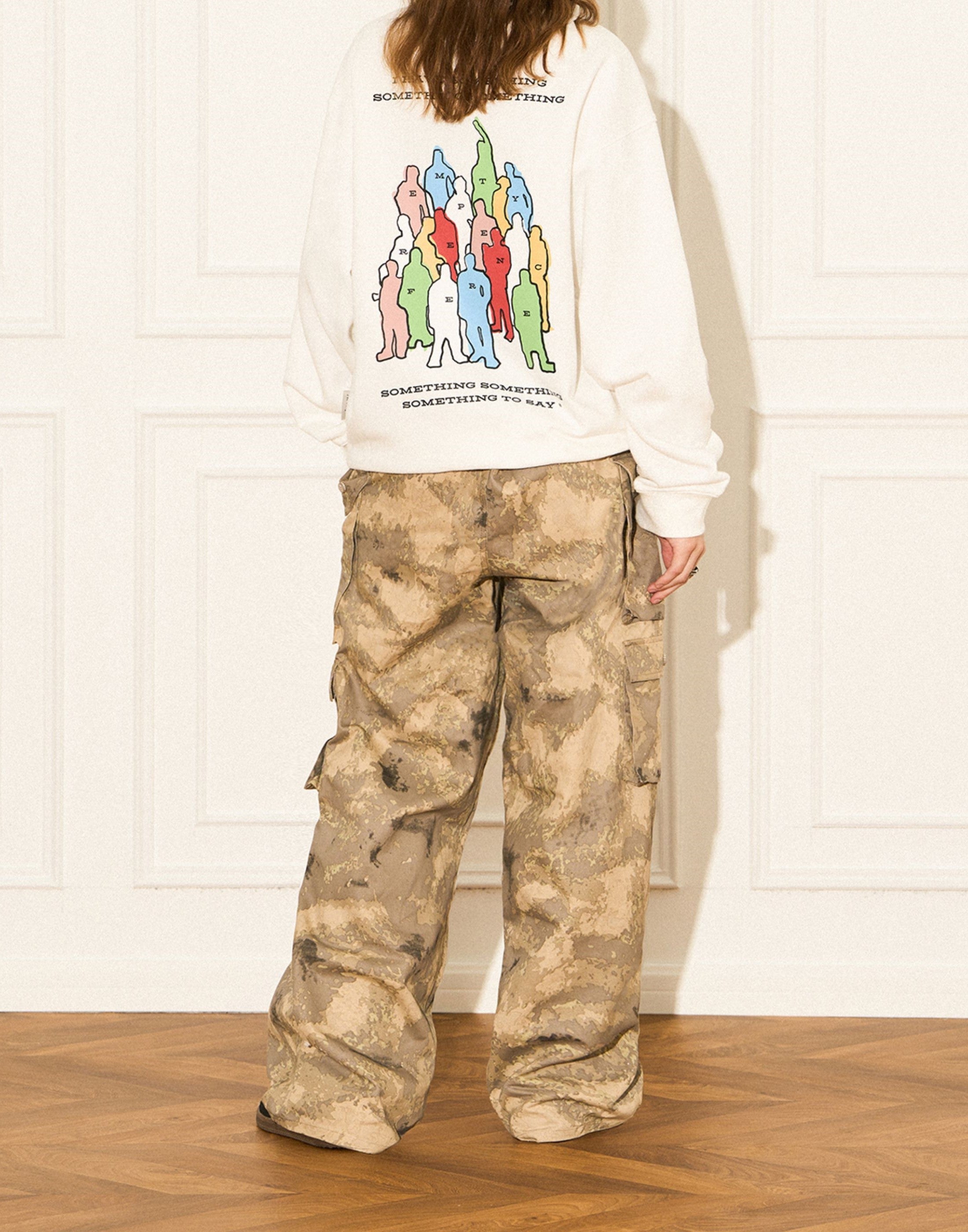 EMPTY REFERENCE Camoflauge Multipocket Cargo Pants