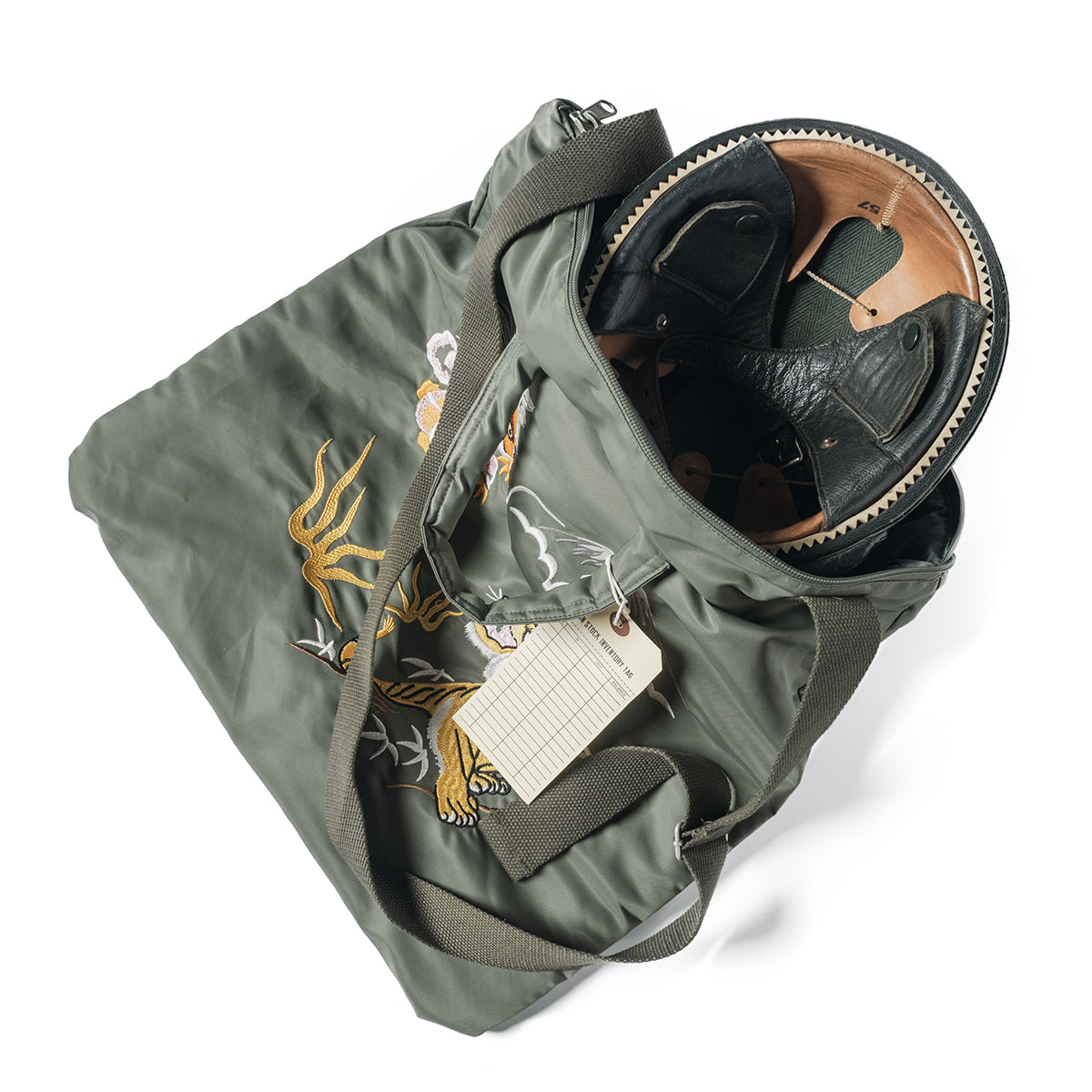 Vintage Style "Yokosuka" Embroidered Nylon Bag