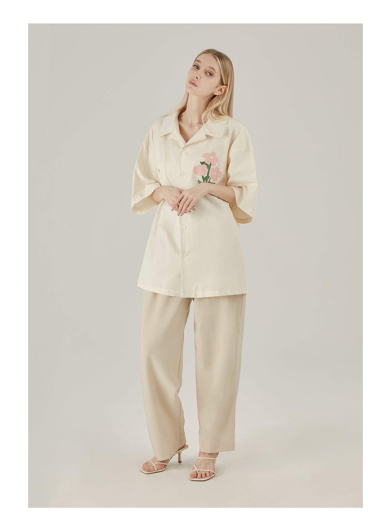 EMPTY REFERENCE Off-White Button-Up Shirt