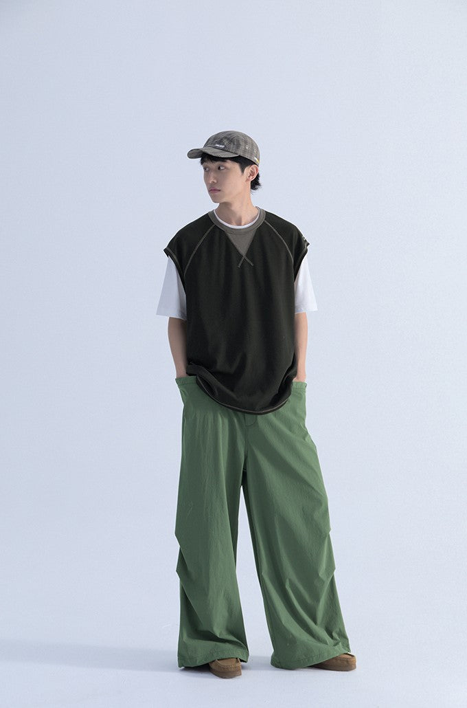 Mentmate Contrast Stitched Sleeveless Tee
