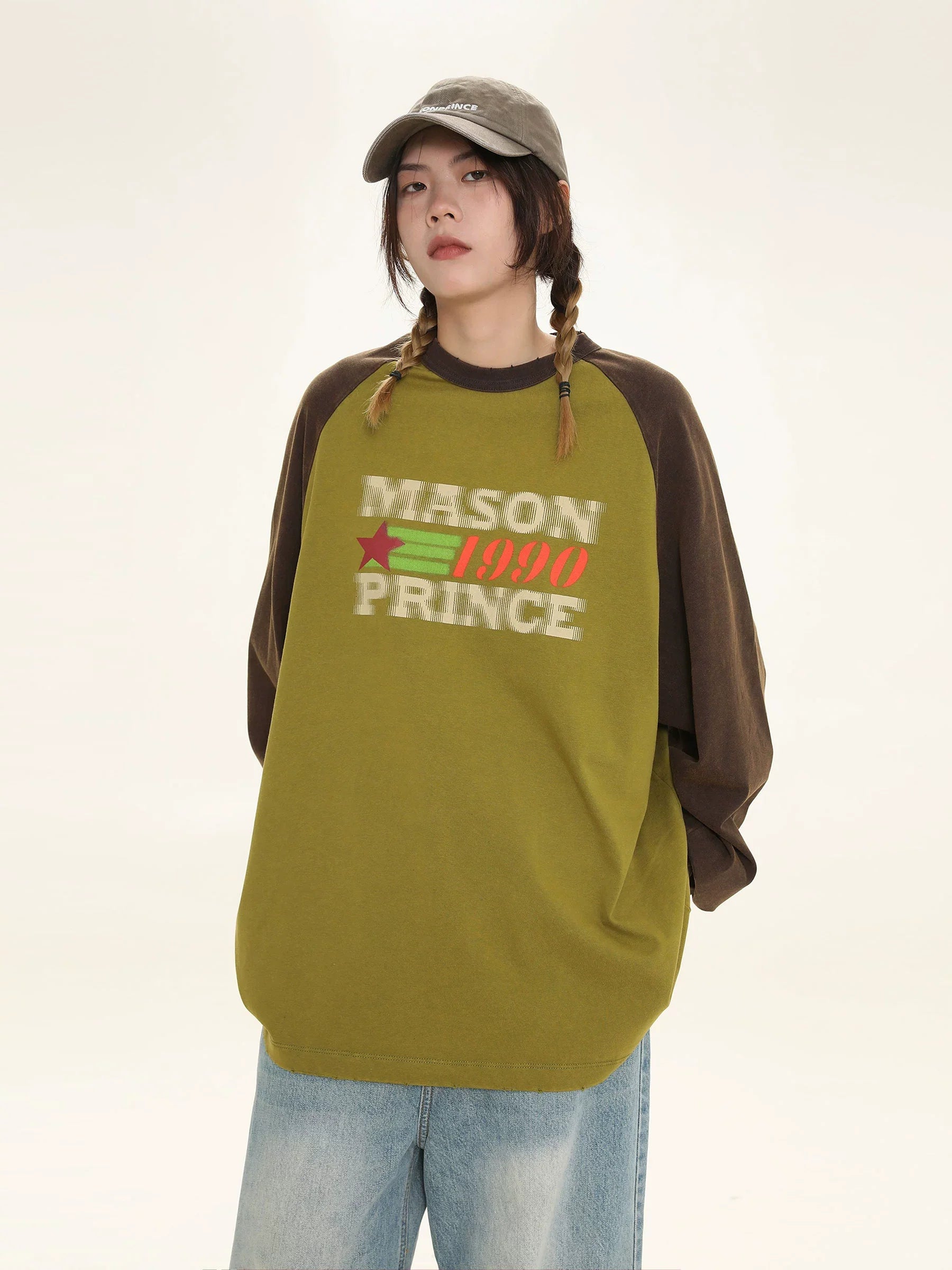 MASONPRINCE "1990" Contrast Long Sleeve