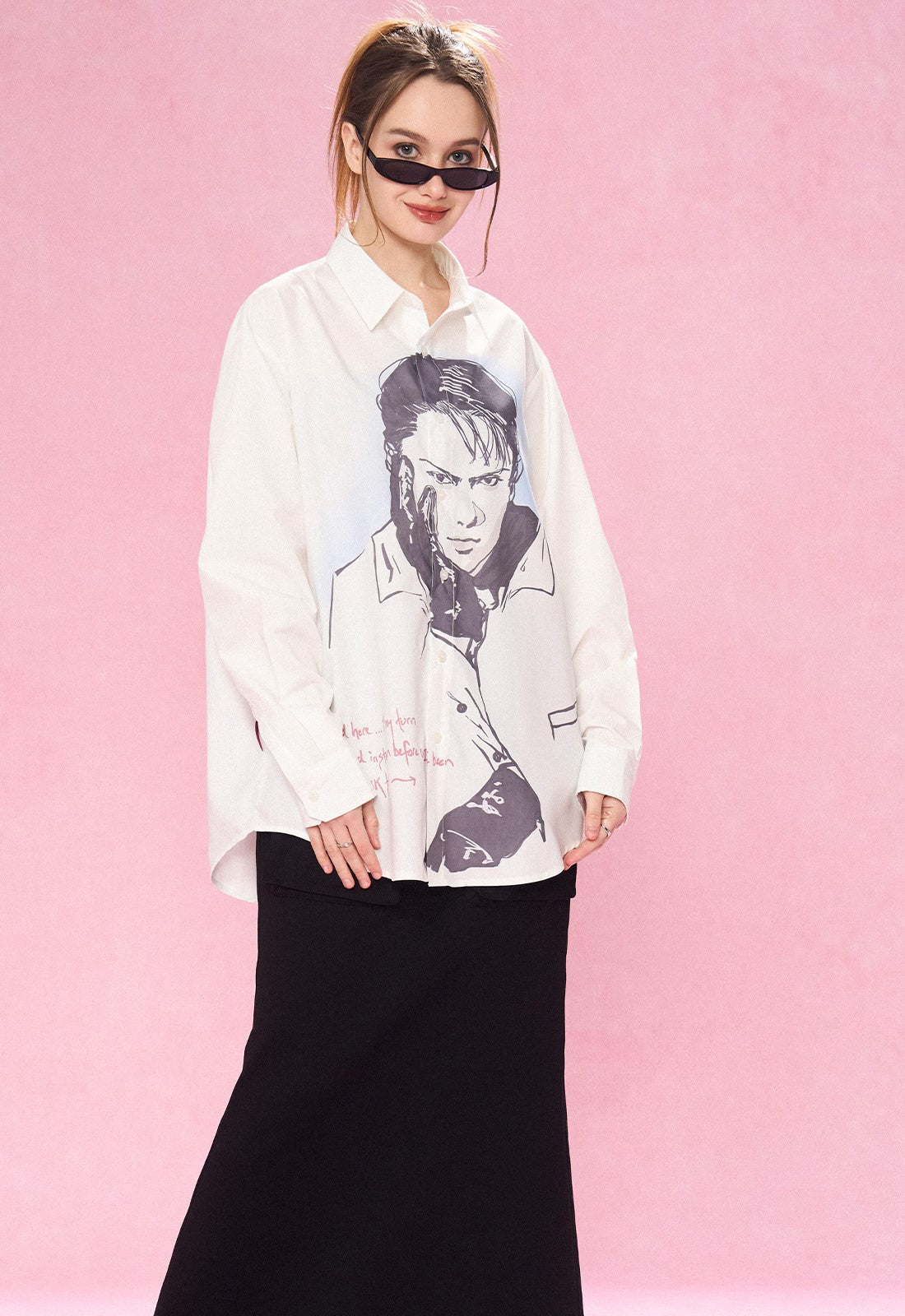 REVERSE IRONY Portrait Button Long Sleeve