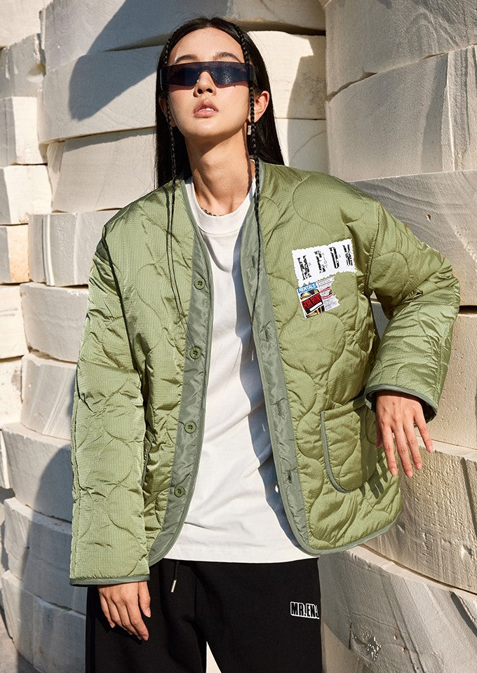 MEDM Patched Flyer Quilted Jacket