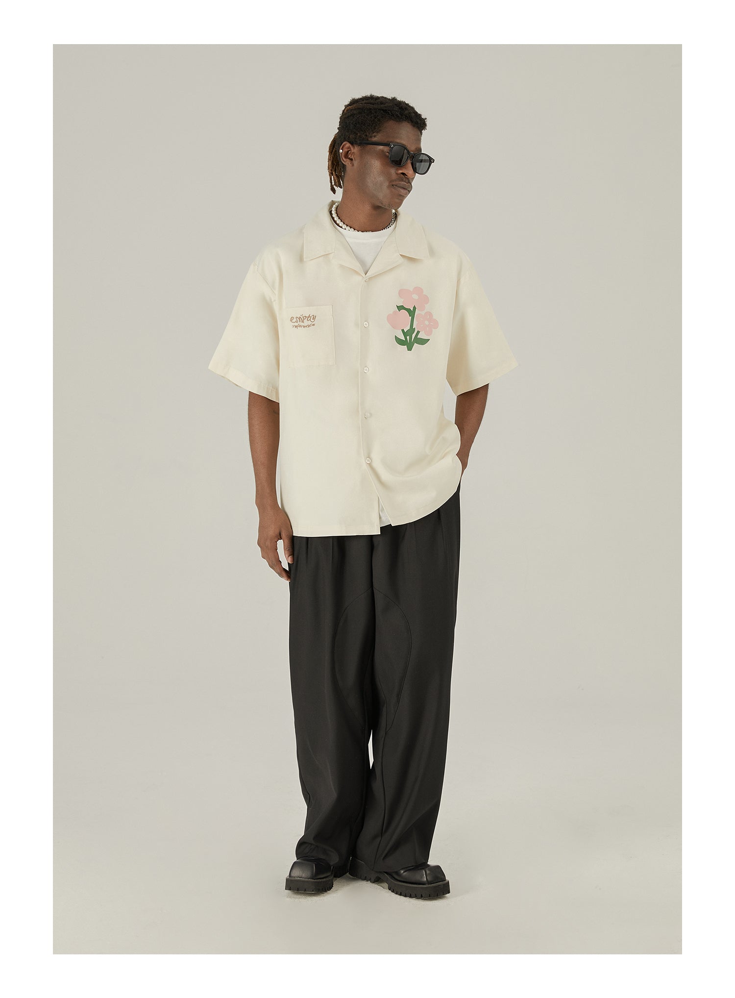 EMPTY REFERENCE Off-White Button-Up Shirt