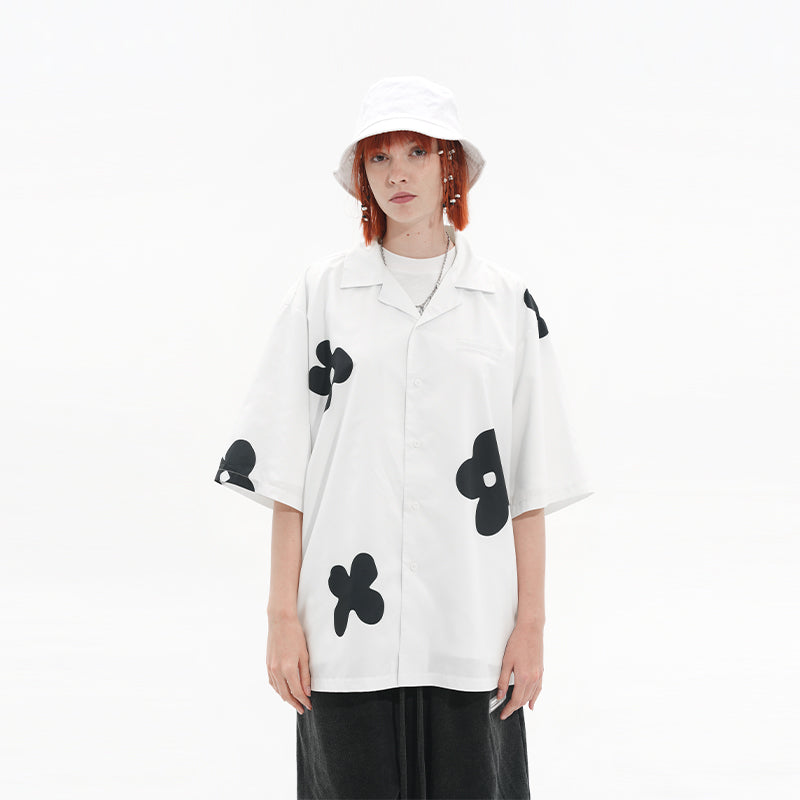HARSH and CRUEL Solitary Flower Button-Up