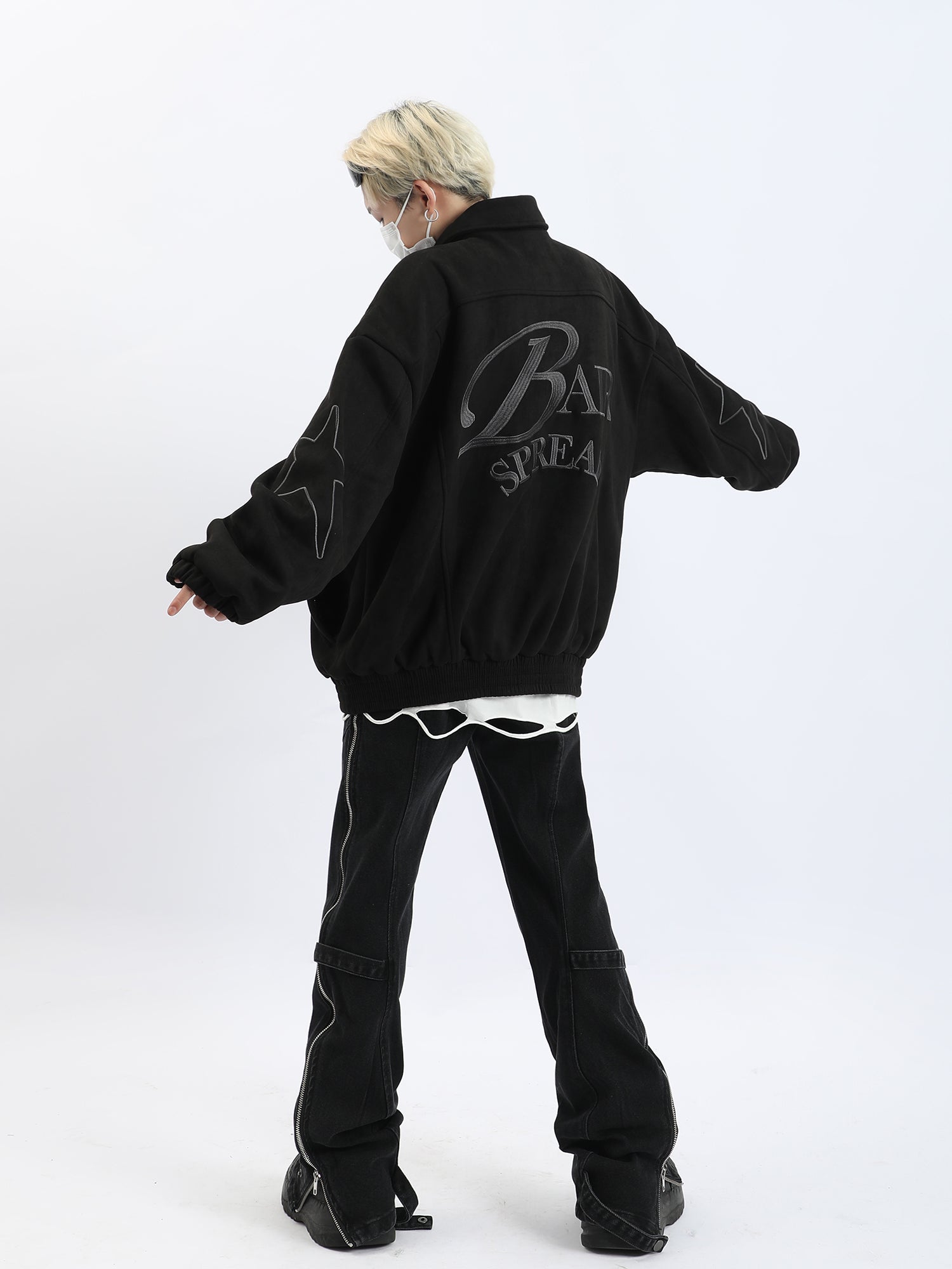 MaxDstr Split Cut Zipper Pants