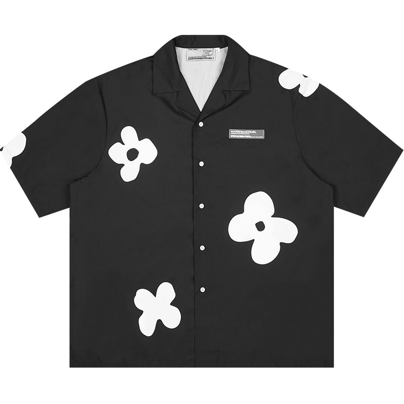 HARSH and CRUEL Solitary Flower Button-Up