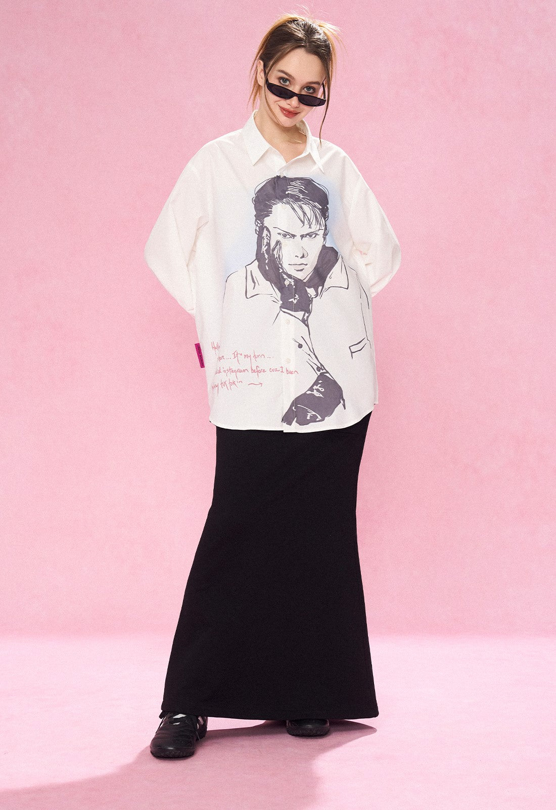 REVERSE IRONY Portrait Button Long Sleeve