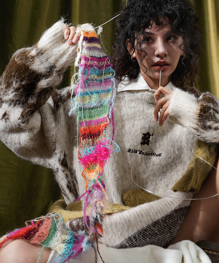 BJHG Textured Jacquard Sweater