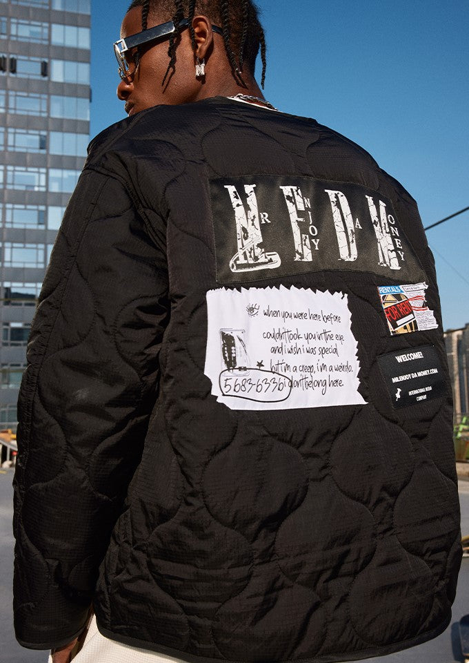 MEDM Patched Flyer Quilted Jacket